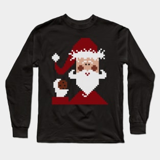 Santa Claus square pattern Long Sleeve T-Shirt